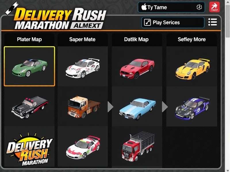 Delivery Rush Marathon Vehicle Selection